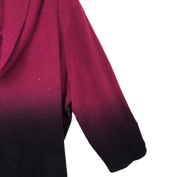 Women’s Plus Size Ombré Turtleneck Sweater w/Small Stones Scattered SZ 2X - Picture 5 of 7